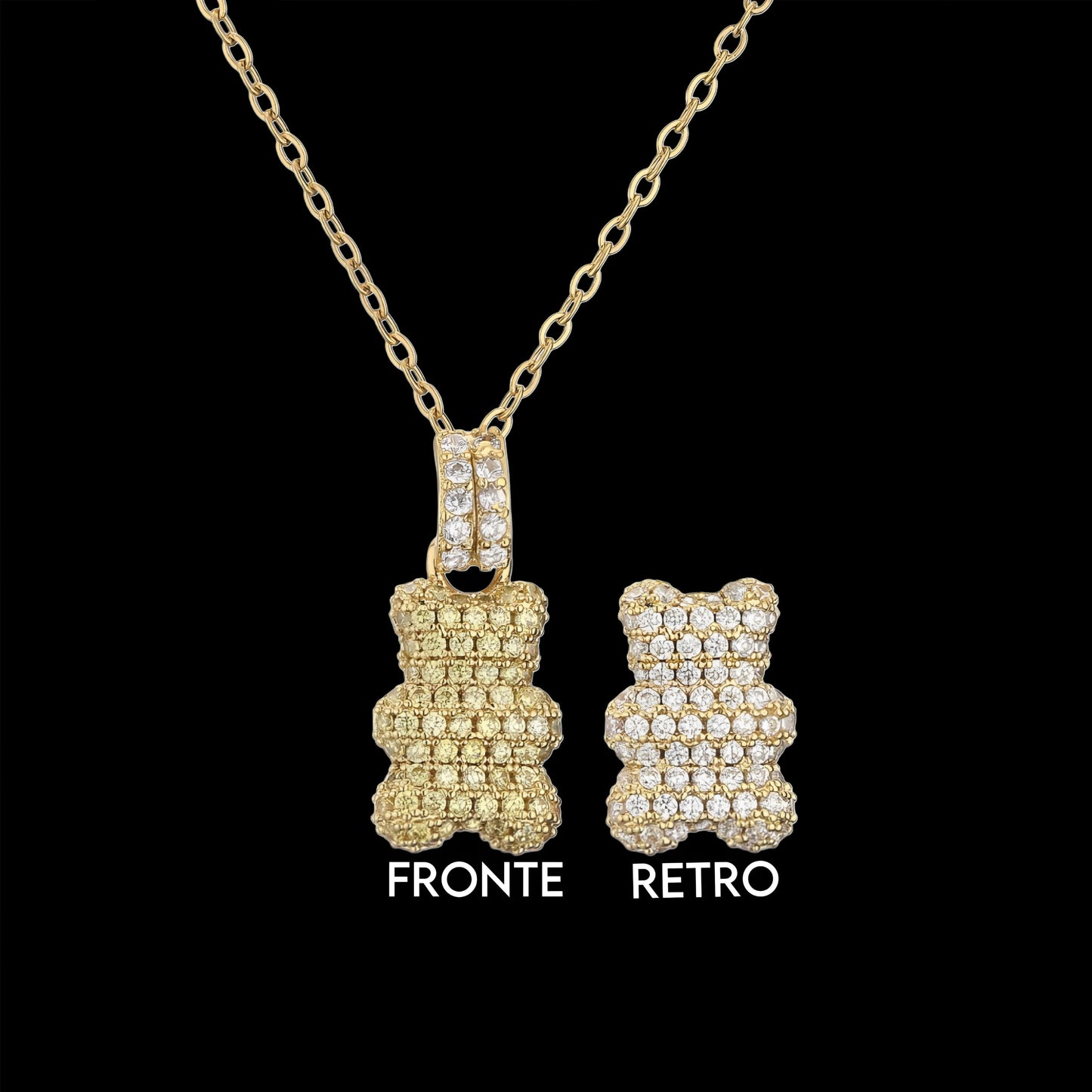 PENDENTE ORSETTO DIAMOND - ORO 18 CARATI