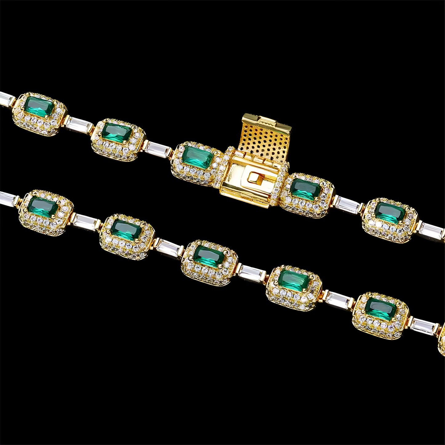 BRACCIALE ROYAL EMERALD - ORO 18 CARATI