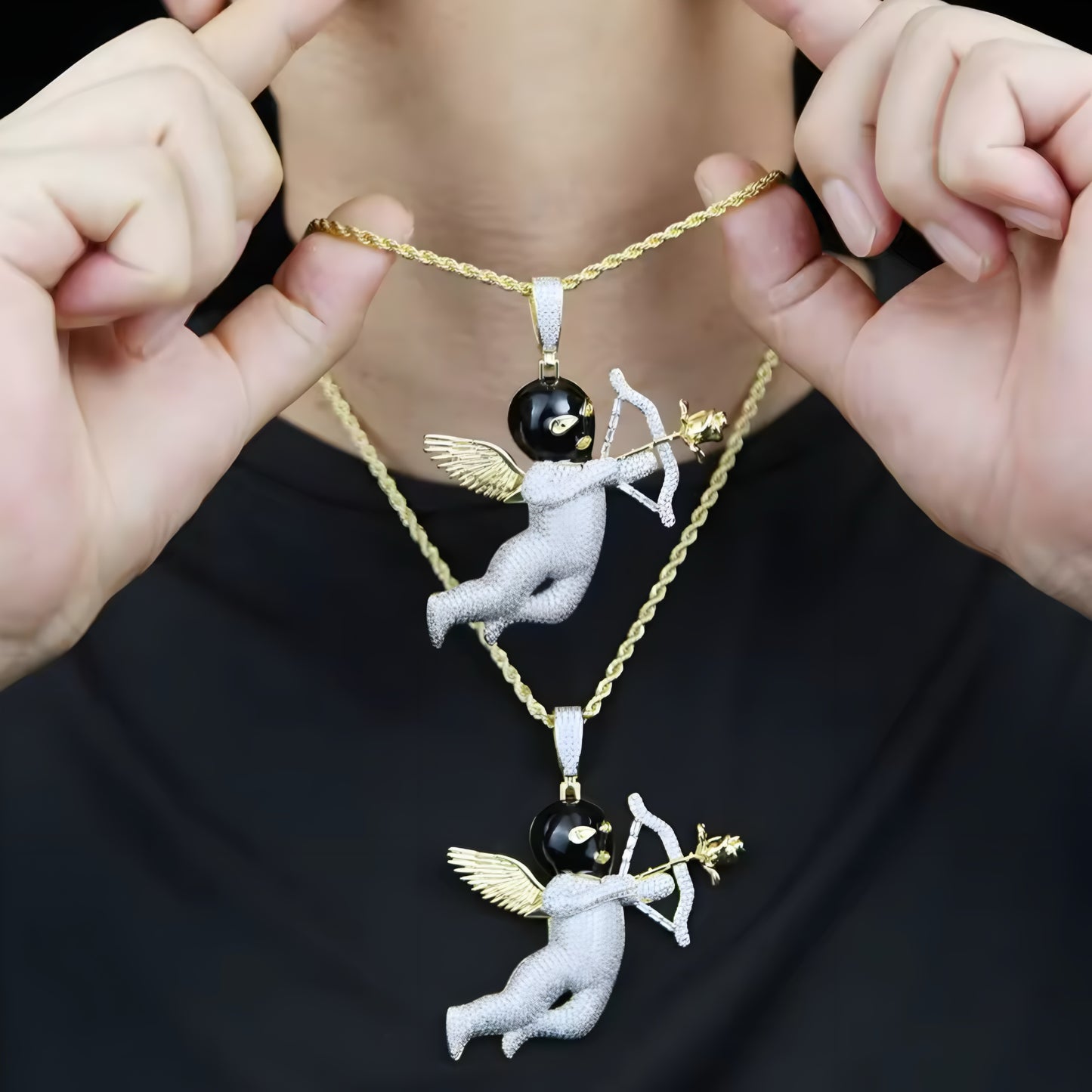 PENDENTE CUPIDO - ORO 18 CARATI