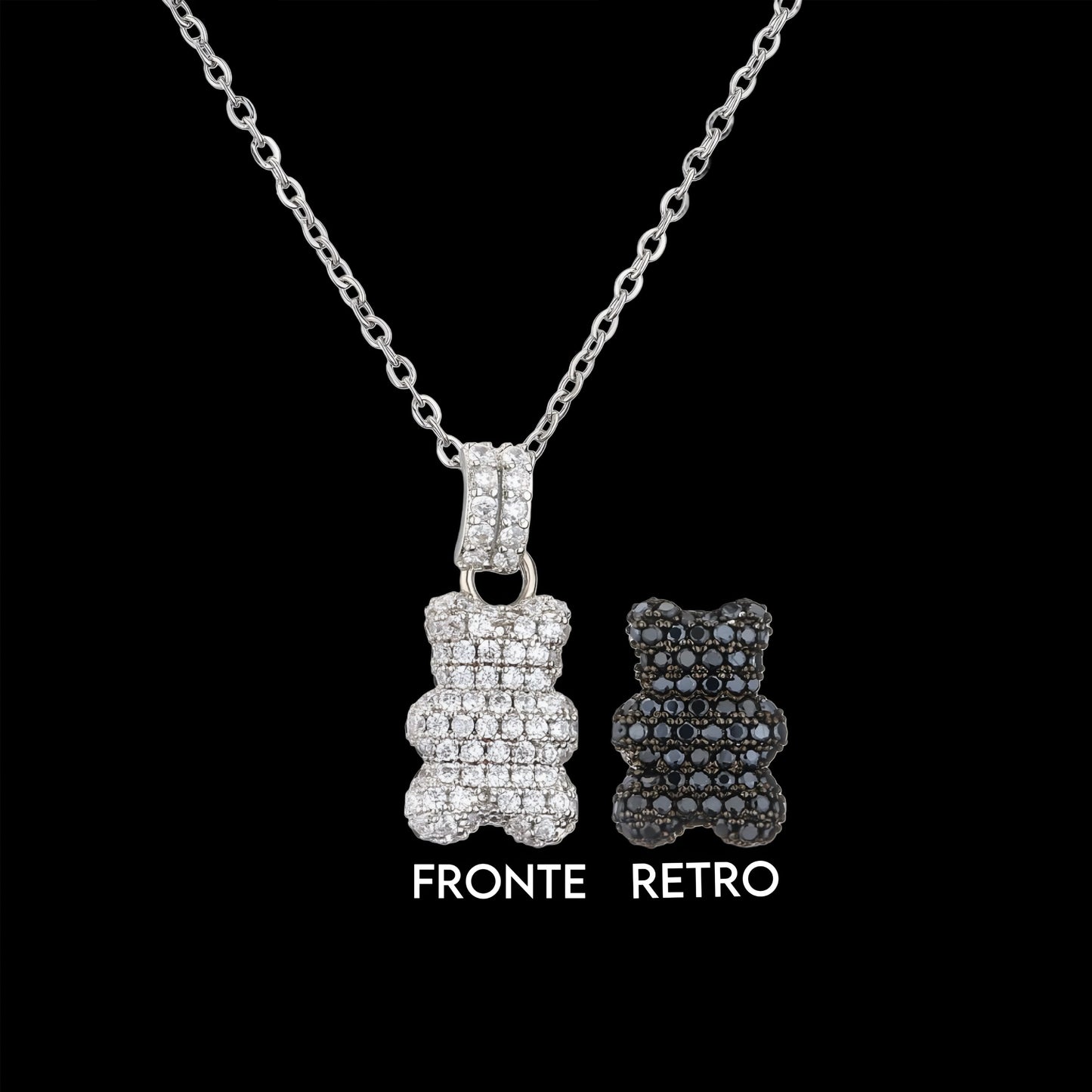 PENDENTE ORSETTO DIAMOND - ORO 18 CARATI