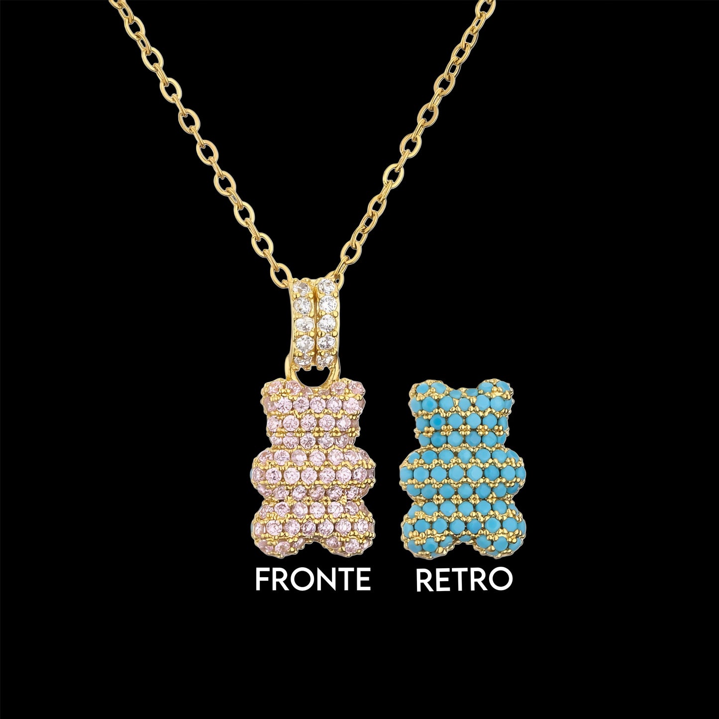 PENDENTE ORSETTO DIAMOND - ORO 18 CARATI