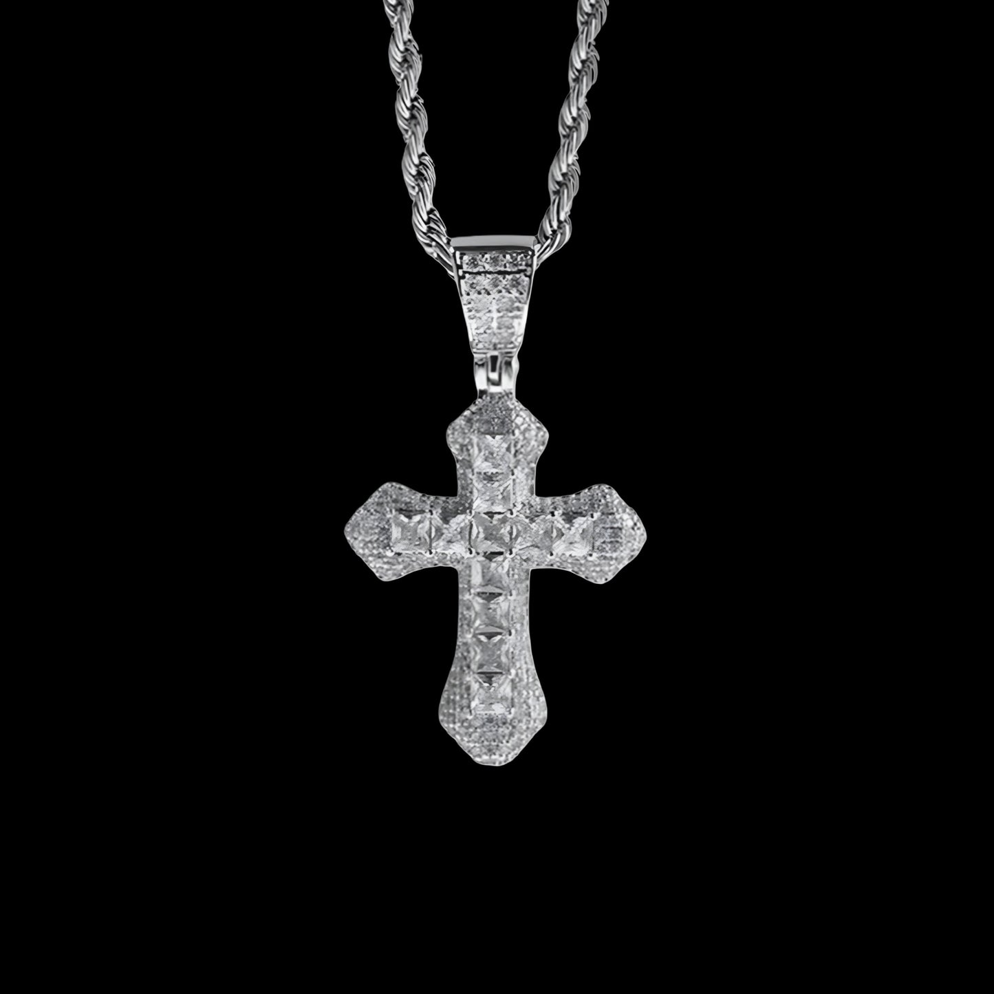 PENDENTE CROCE LUXURY - ORO 18 CARATI