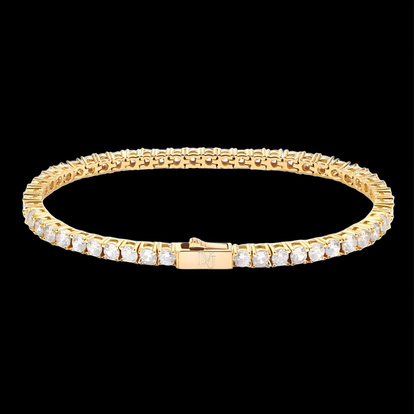 BRACCIALE TENNIS CRYSTAL 4MM - ORO 18 CARATI