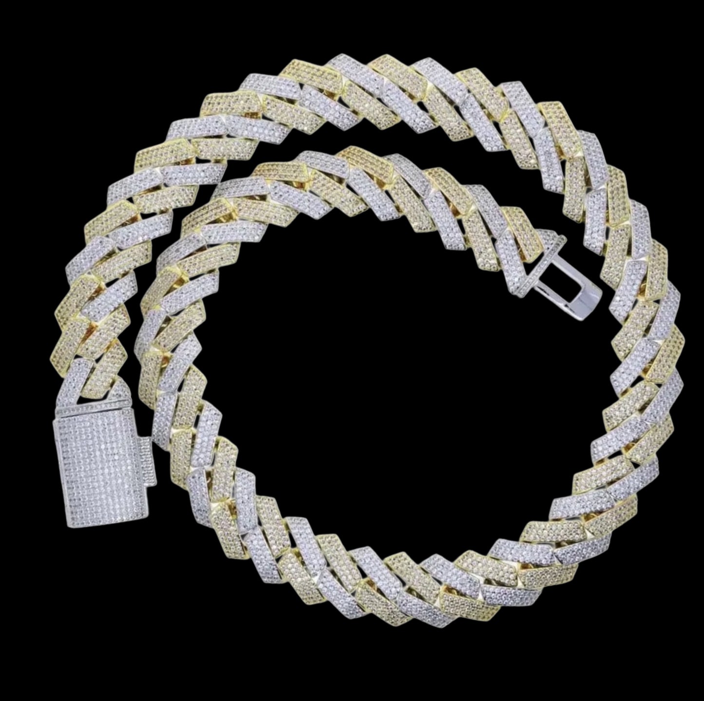 COLLANA CUBAN DIAMOND 19MM - ORO 18 CARATI