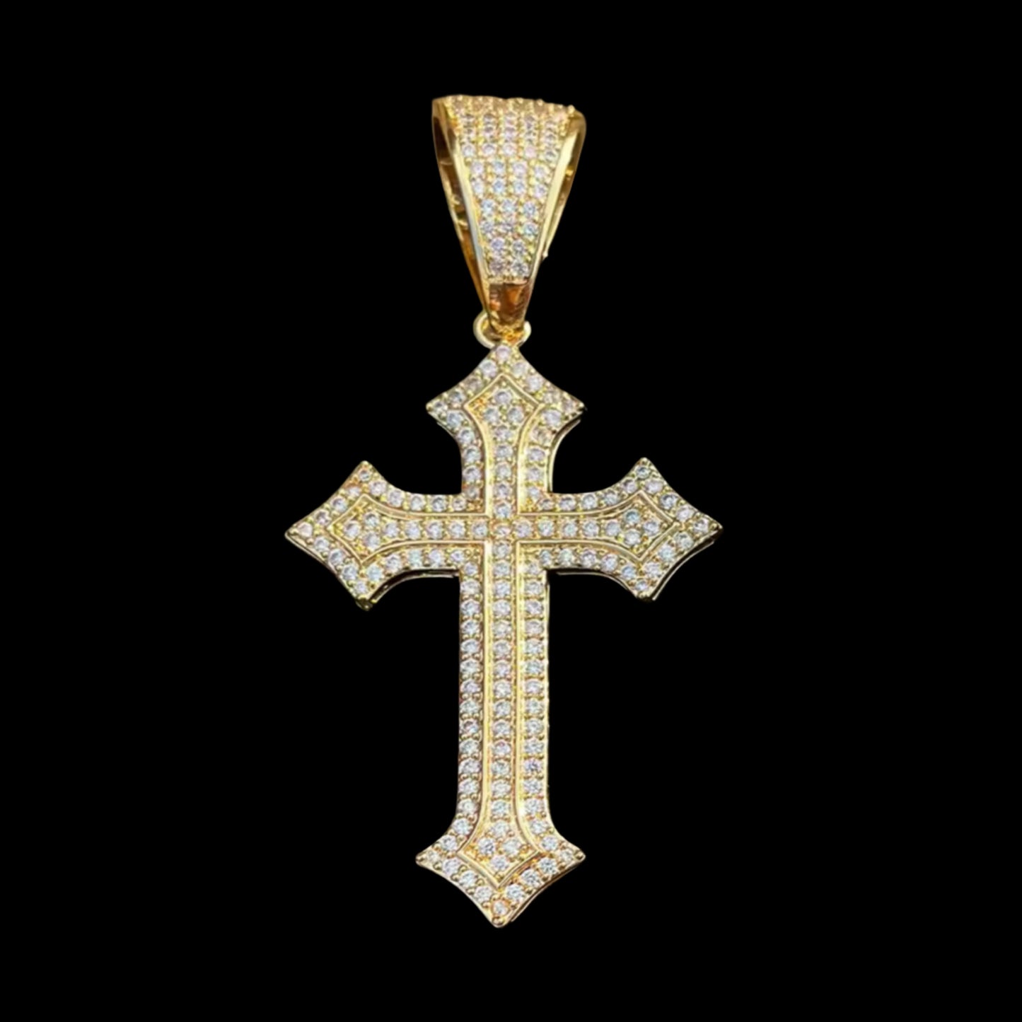 PENDENTE CROCE BIG GHOTIC - ORO 18 CARATI