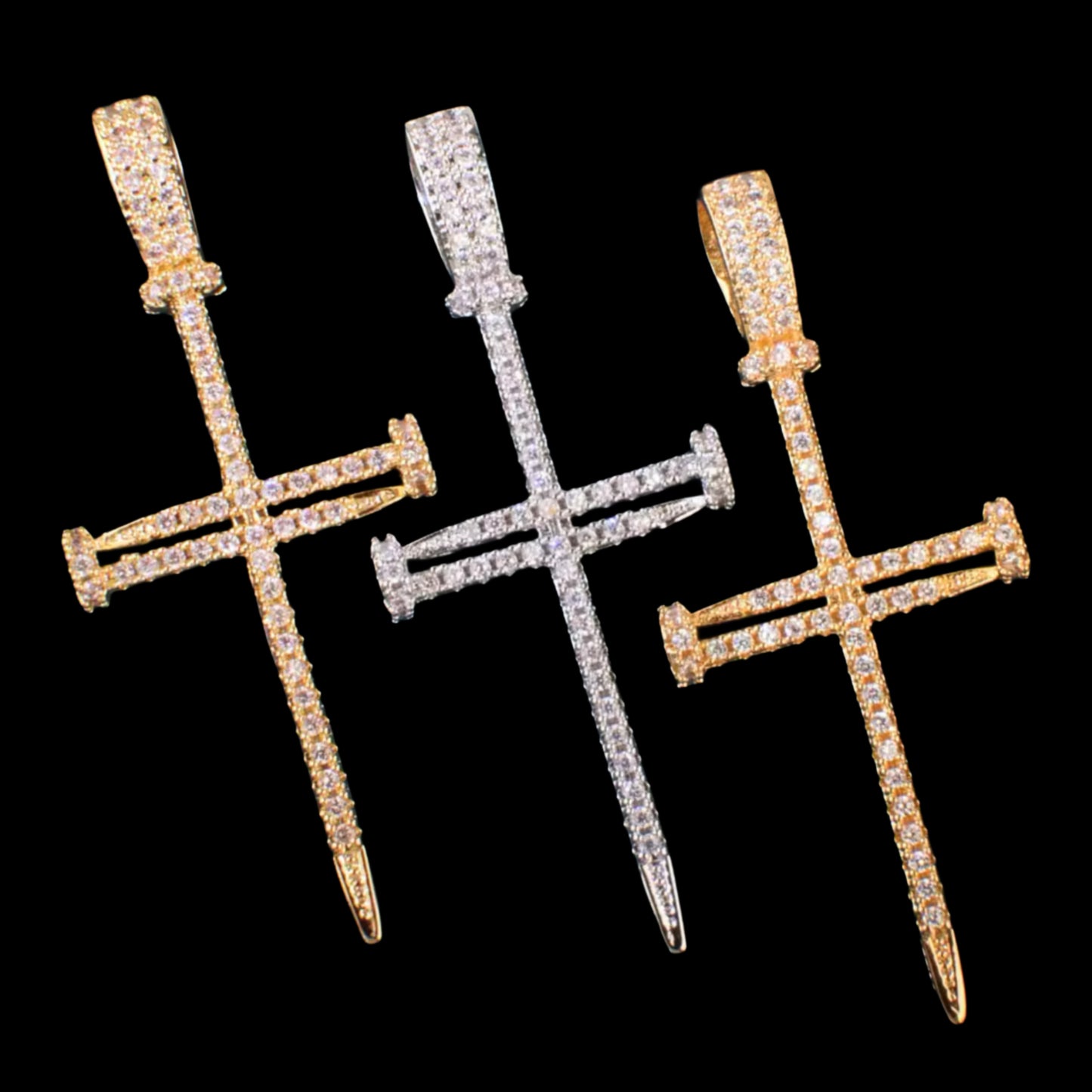 PENDENTE CROCE ICED SPIKE