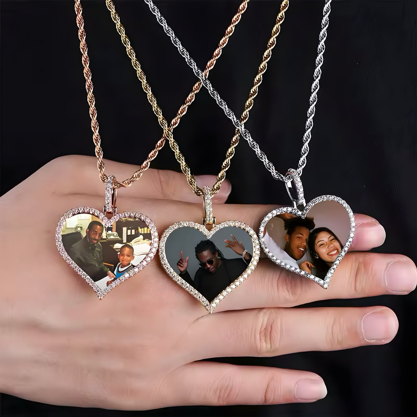 PENDENTE CUORE PERSONALIZZATO - ORO 18 CARATI