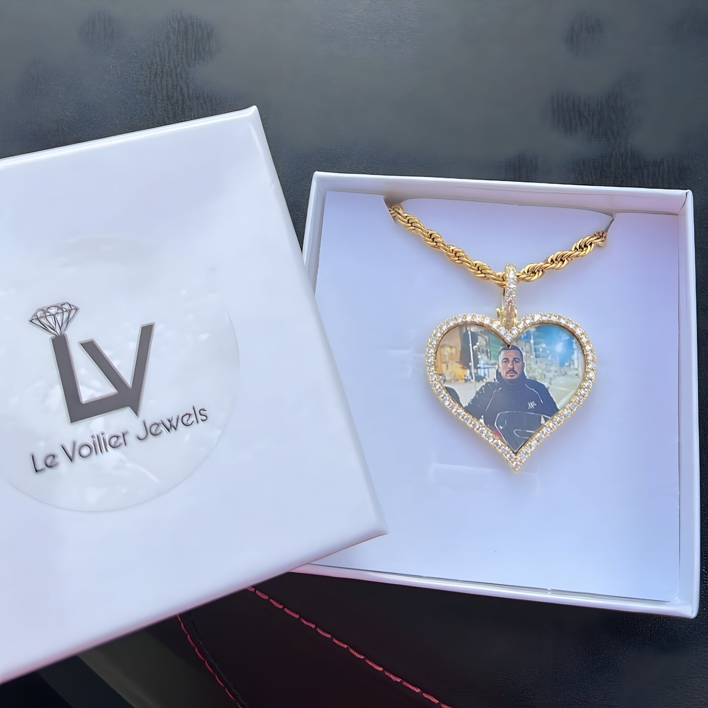PENDENTE CUORE PERSONALIZZATO - ORO 18 CARATI