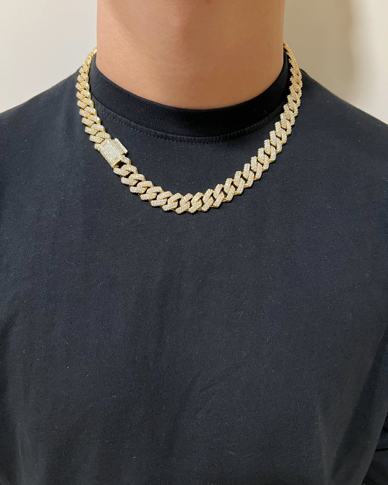 Collana Cuban Diamond 13mm - Oro 18K