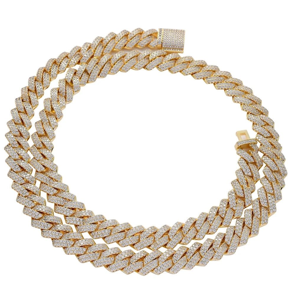 Collana Cuban Diamond 13mm - Oro 18K