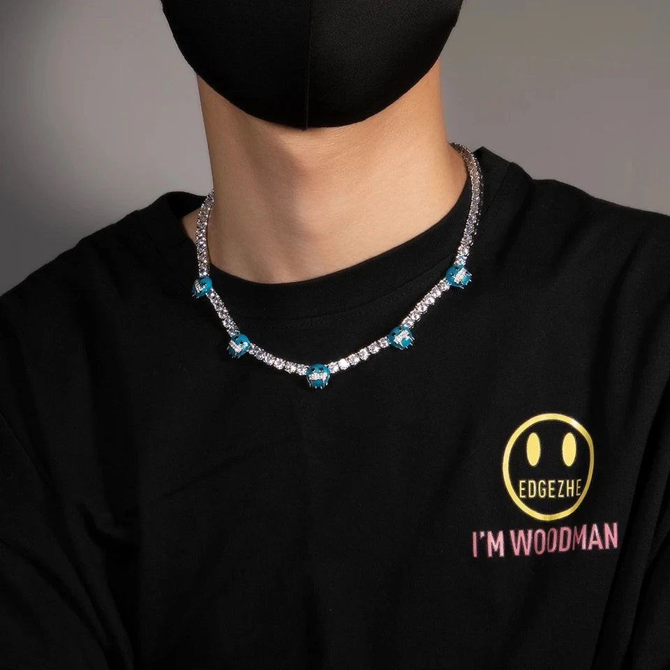 Collana Iced Smiley - Oro 18K