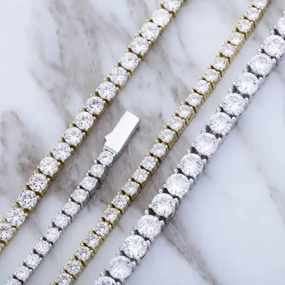 Collana Tennis Crystal - Oro 18K