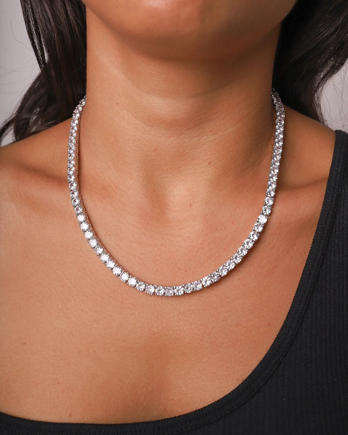 Collana Tennis Crystal - Oro 18K