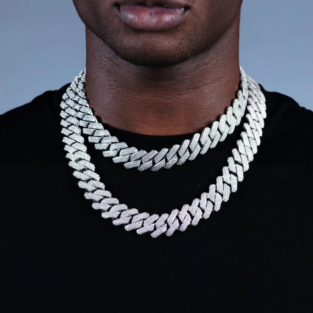 COLLANA CUBAN DIAMOND 19MM - ORO 18 CARATI