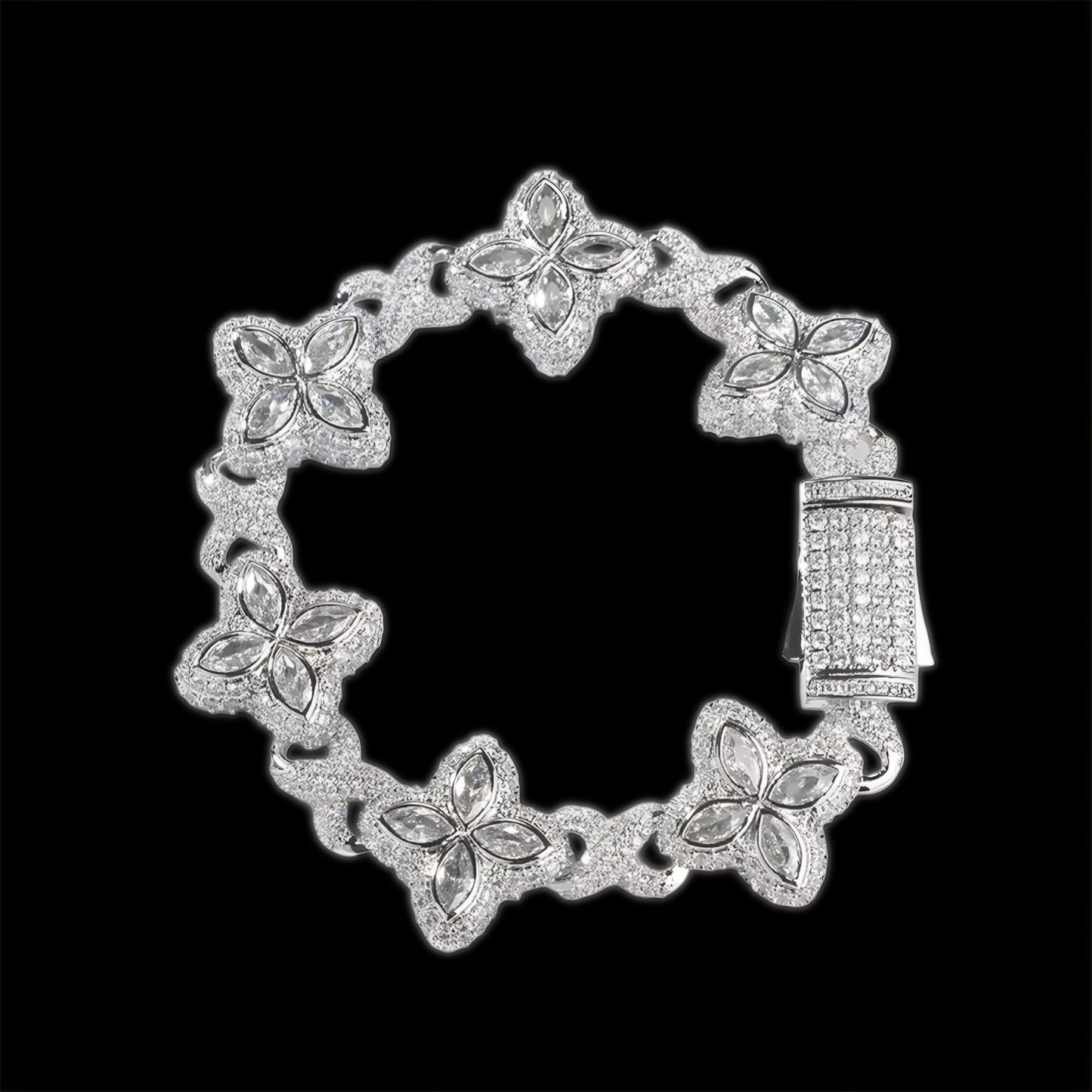 BRACCIALE CRYSTAL PETALS - ORO 18 CARATI