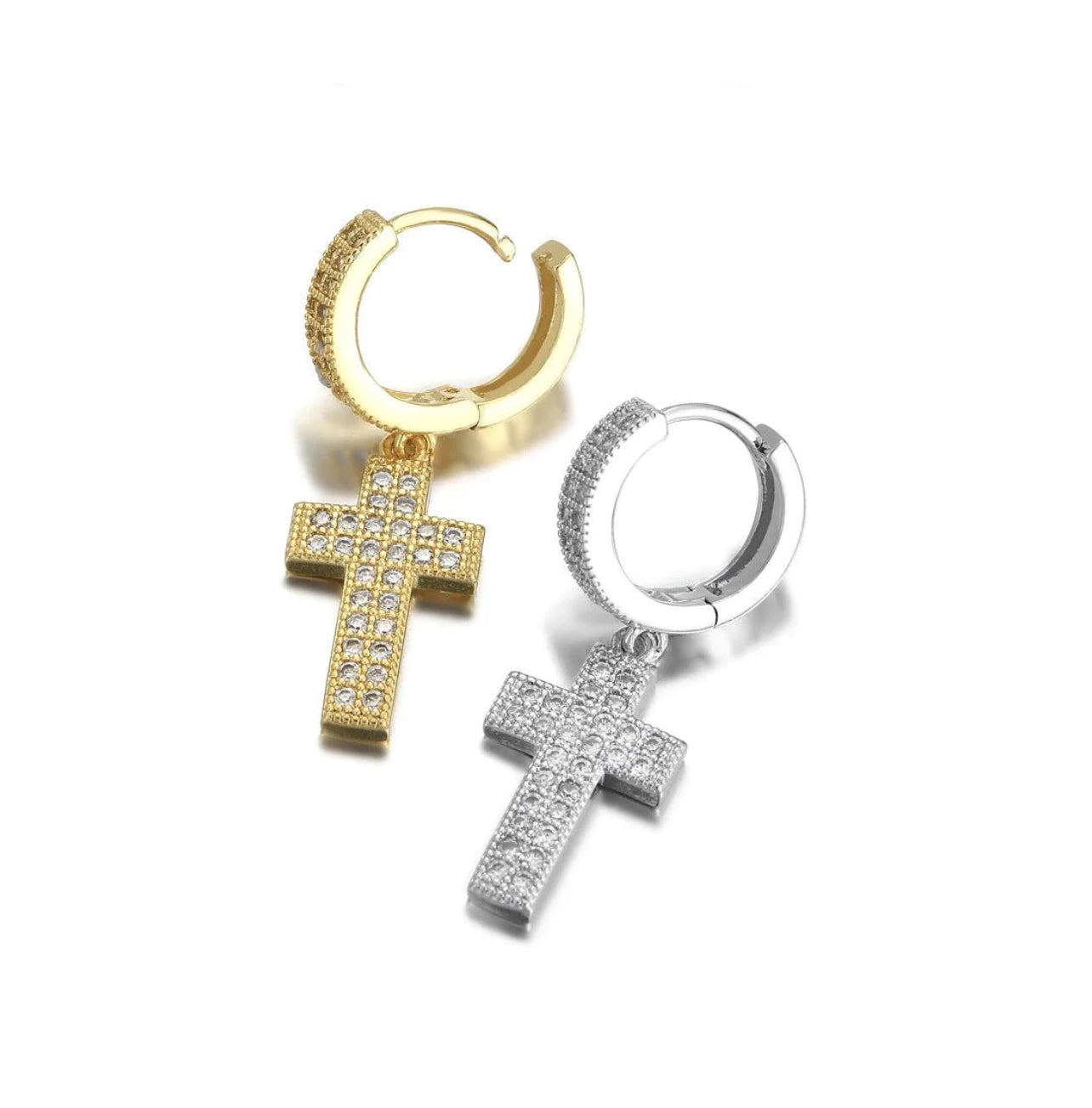 Orecchini Luxury Cross. - Oro 14K