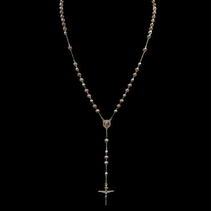 ROSARIO SFERE SFACCETTATO 4MM - ORO 18 CARATI