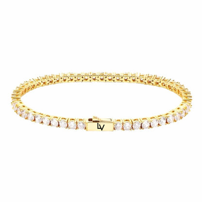 Bracciale Tennis Crystal 3mm - Oro 18K