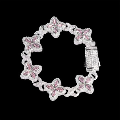 BRACCIALE CRYSTAL PETALS - ORO 18 CARATI