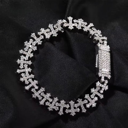 BRACCIALE ETERNAL CROSS - ORO 18 CARATI