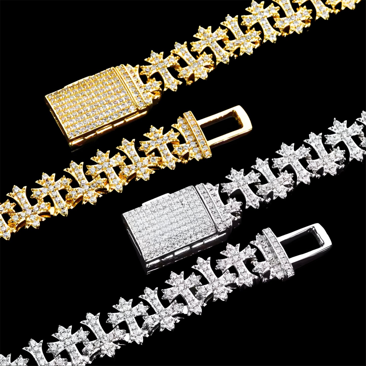 BRACCIALE ETERNAL CROSS - ORO 18 CARATI