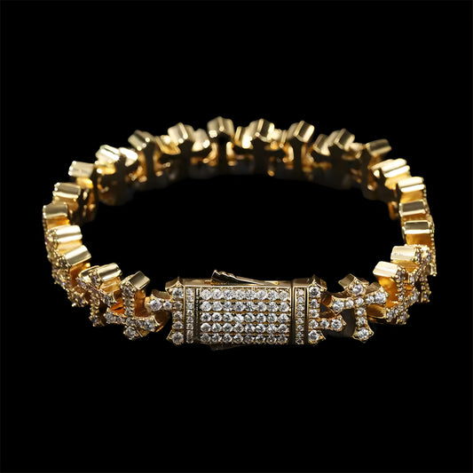BRACCIALE ETERNAL CROSS - ORO 18 CARATI