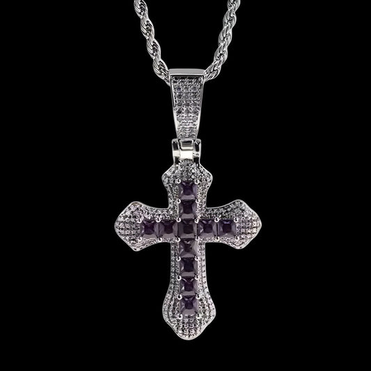 PENDENTE CROCE LUXURY - ORO 18 CARATI