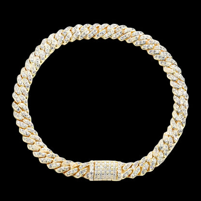 BRACCIALE CUBAN DIAMOND 6MM - ORO 18 CARATI
