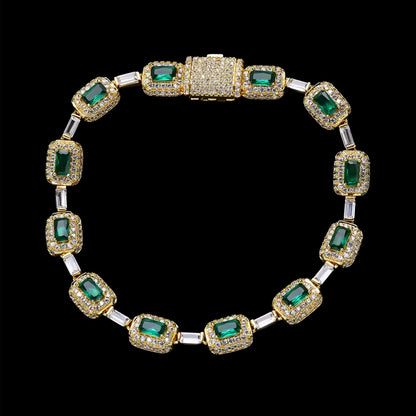 BRACCIALE ROYAL EMERALD - ORO 18 CARATI