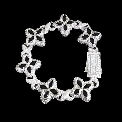 BRACCIALE CRYSTAL PETALS - ORO 18 CARATI
