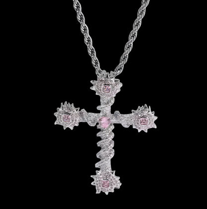 PENDENTE CROCE THORNS - ORO 18 CARATI