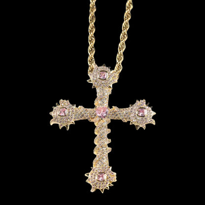 PENDENTE CROCE THORNS - ORO 18 CARATI