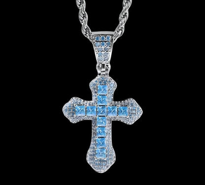 PENDENTE CROCE LUXURY - ORO 18 CARATI