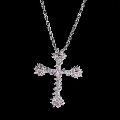 PENDENTE CROCE THORNS - ORO 18 CARATI