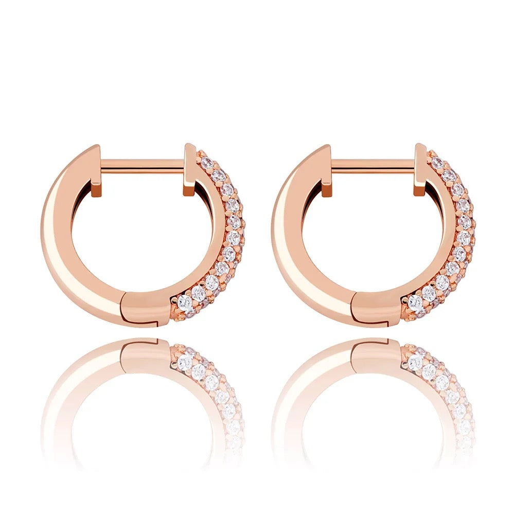 Orecchini Hoops 925. - Oro 18K